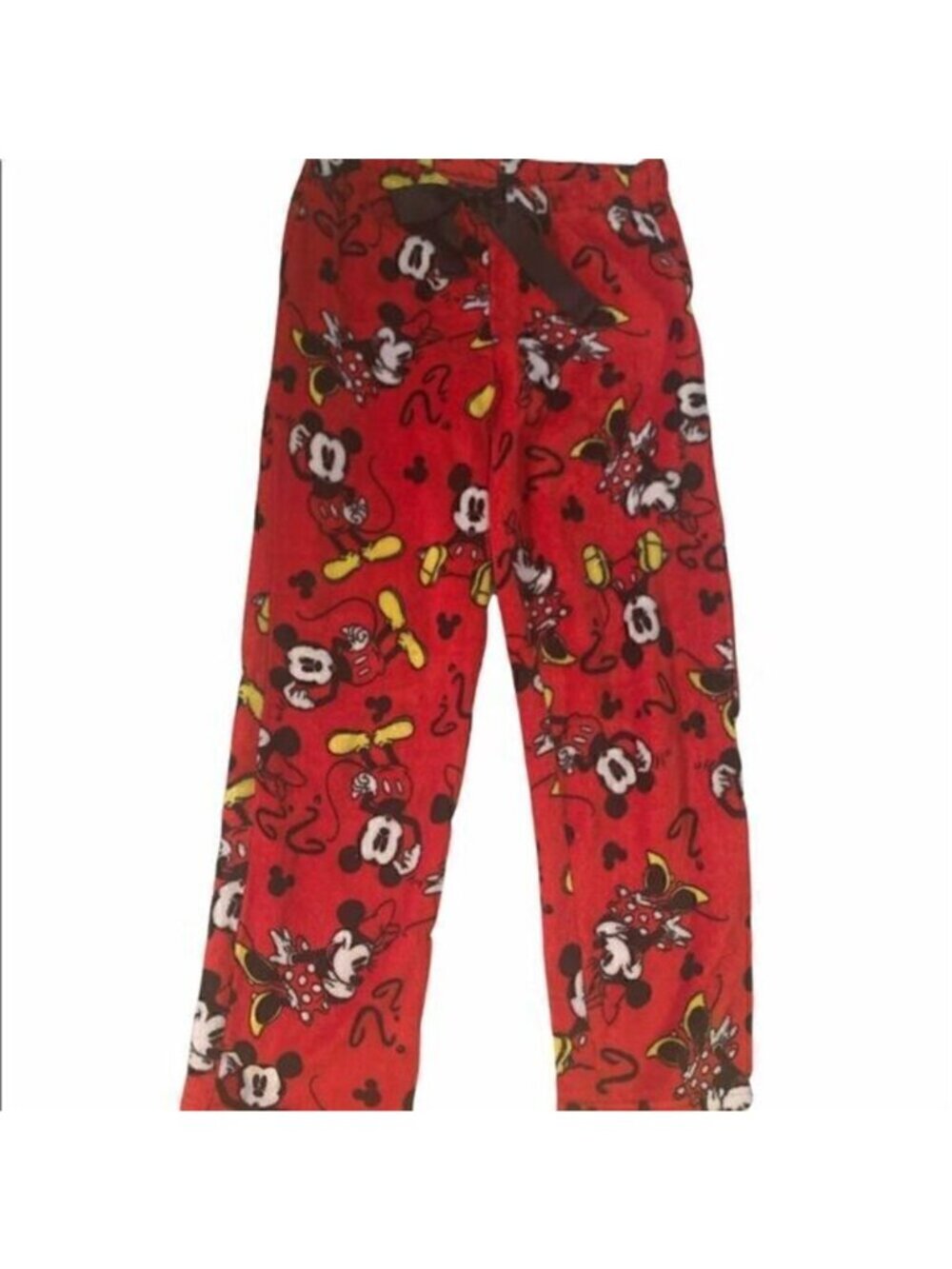 DisneyRed Mickey Mouse & Minnie Mouse Fleece Pajama Lounge Pants Sz Small - Picture 3 of 14